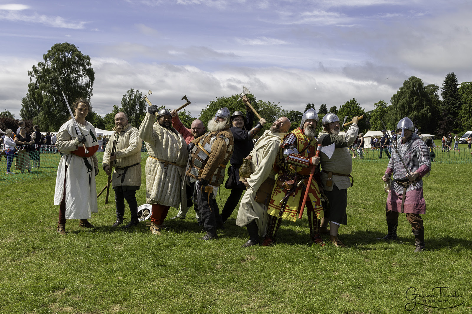 Medieval warriors at the Dunfermline Bruce Festival
